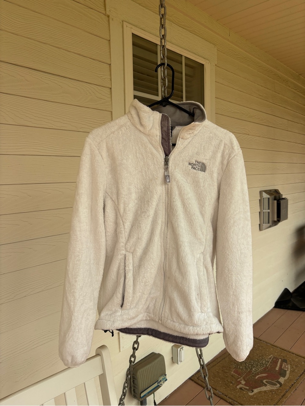 The North Face White Plush Fleece Jacket
